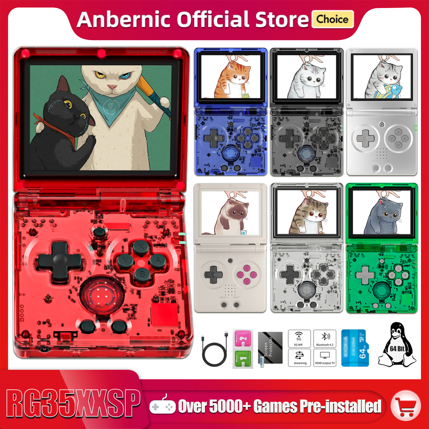 ANBERNIC NEW RG35XXSP Flip Han - Gaming Console 5 Year Old 评论和价格