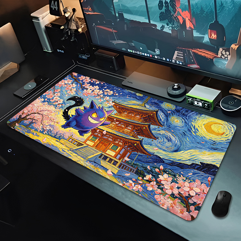 Anime Mouse Pad Pokemon Gengar - Gaming Console Desk 评论和价格