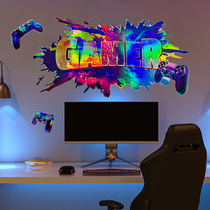 Laser Material Color Gradient  - Gaming Console Game Zone 评论和价格