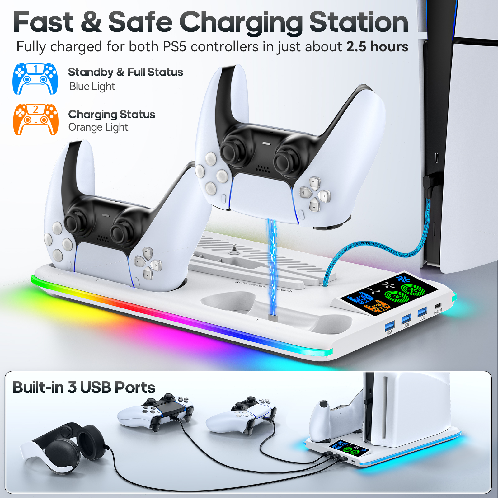 Game Stand For Sony PS5 Consol - Gaming Console Holder 评论和价格