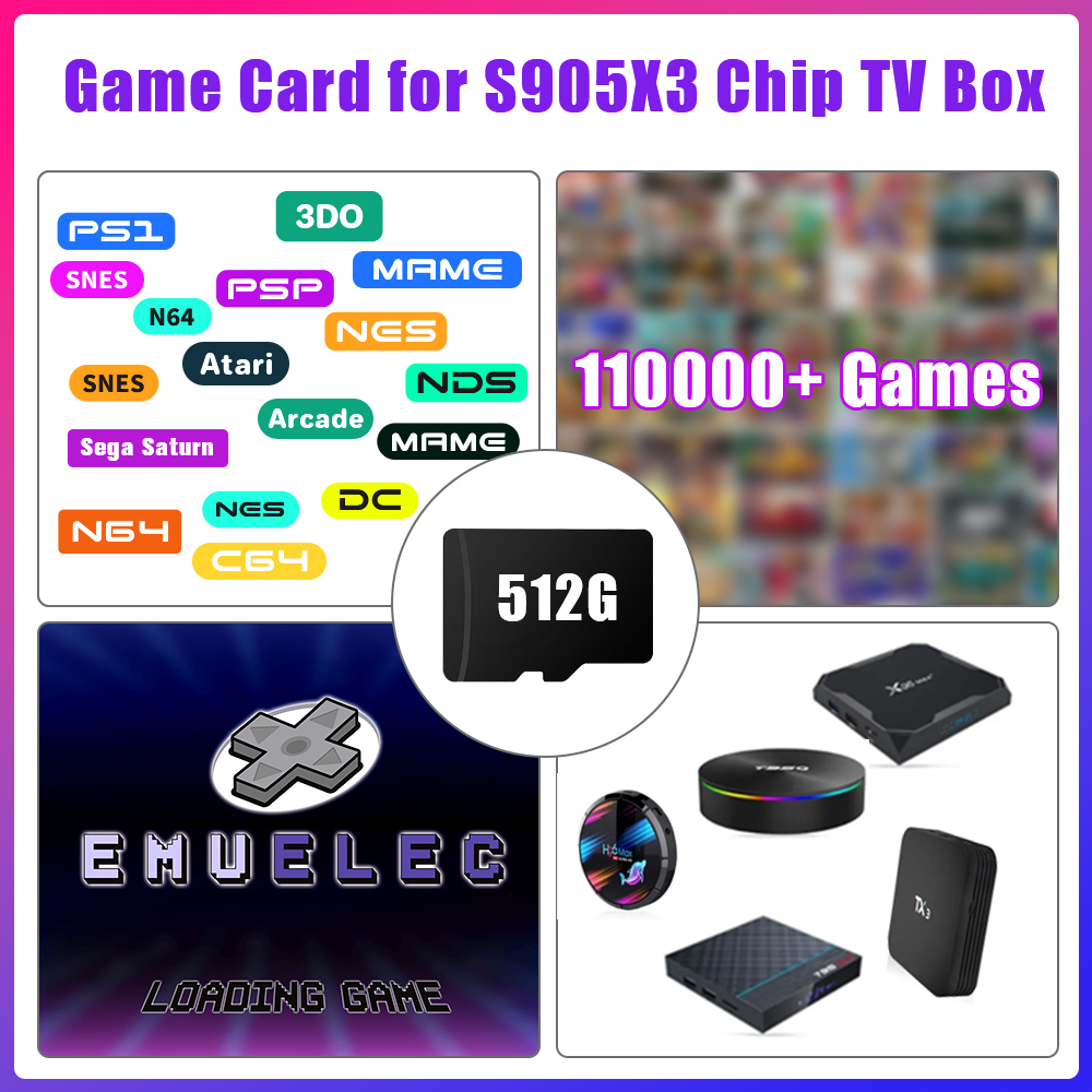 Game TF Card for S905X3 Chip T - Gaming Console Retro 评论和价格